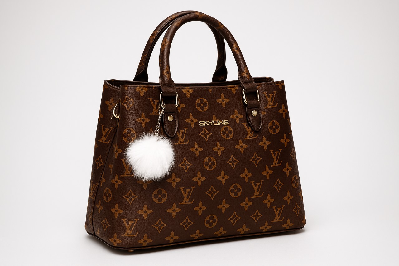 Premium Designer Handbag for Women – Stylish Brown Patterned Purse